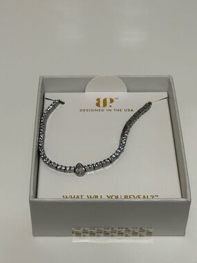 Hematite-Plated Adjustable April  2026 Bracelet